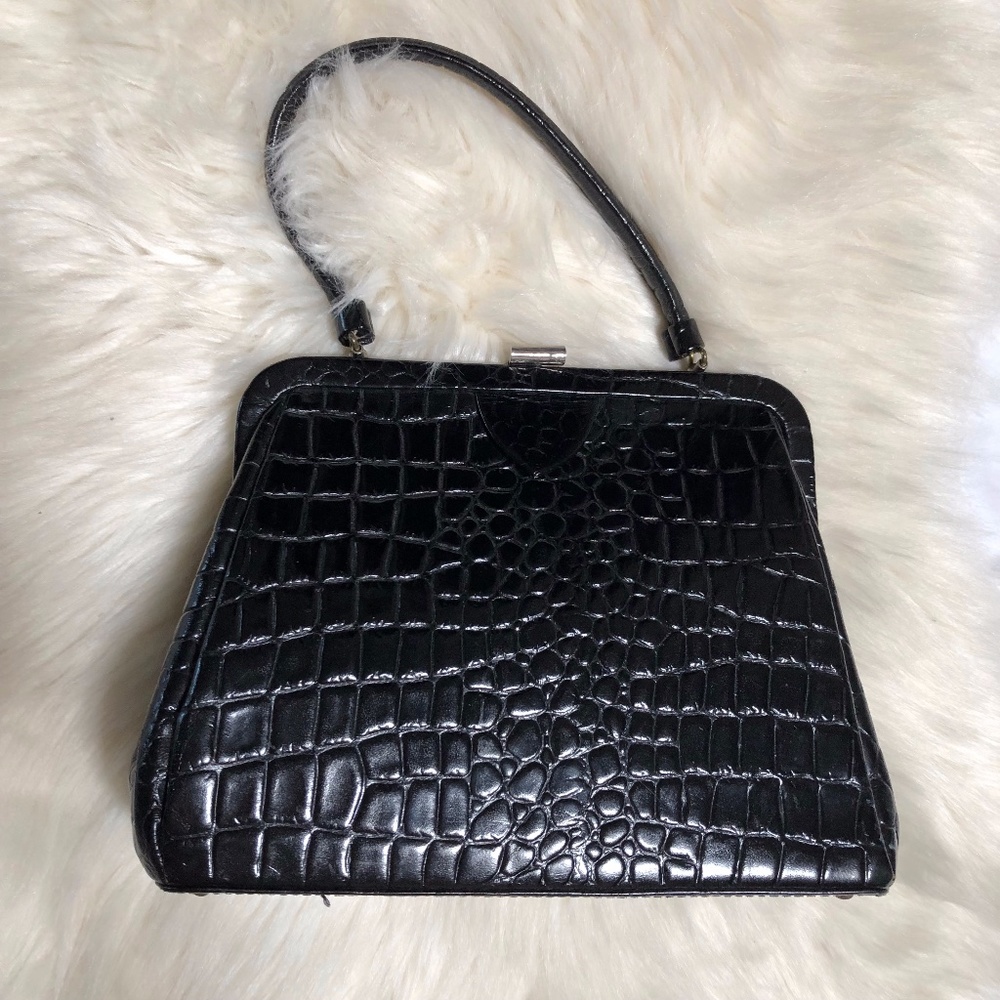 Vintage Mid Century Supreme Leather Handbag Purse